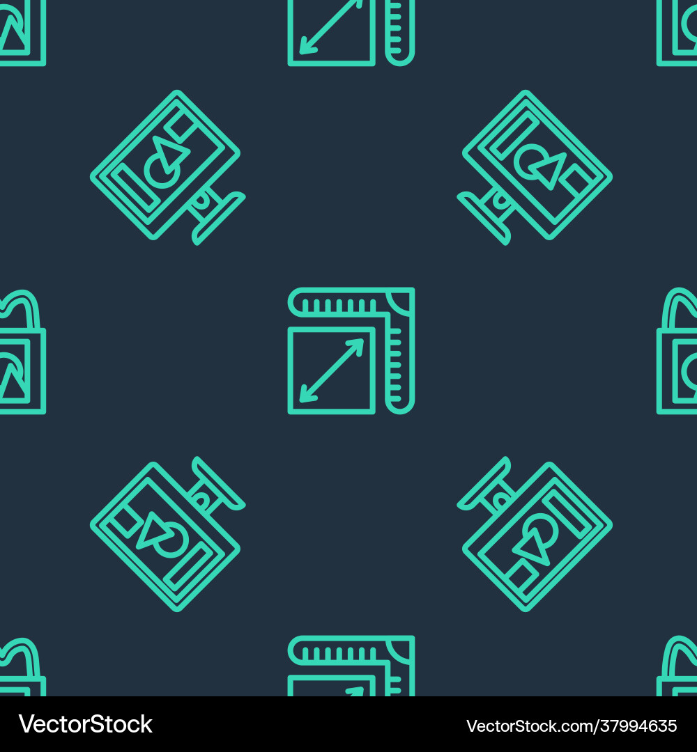 Set line paper size computer monitor screen Set line paper size computer monitor screen vector image