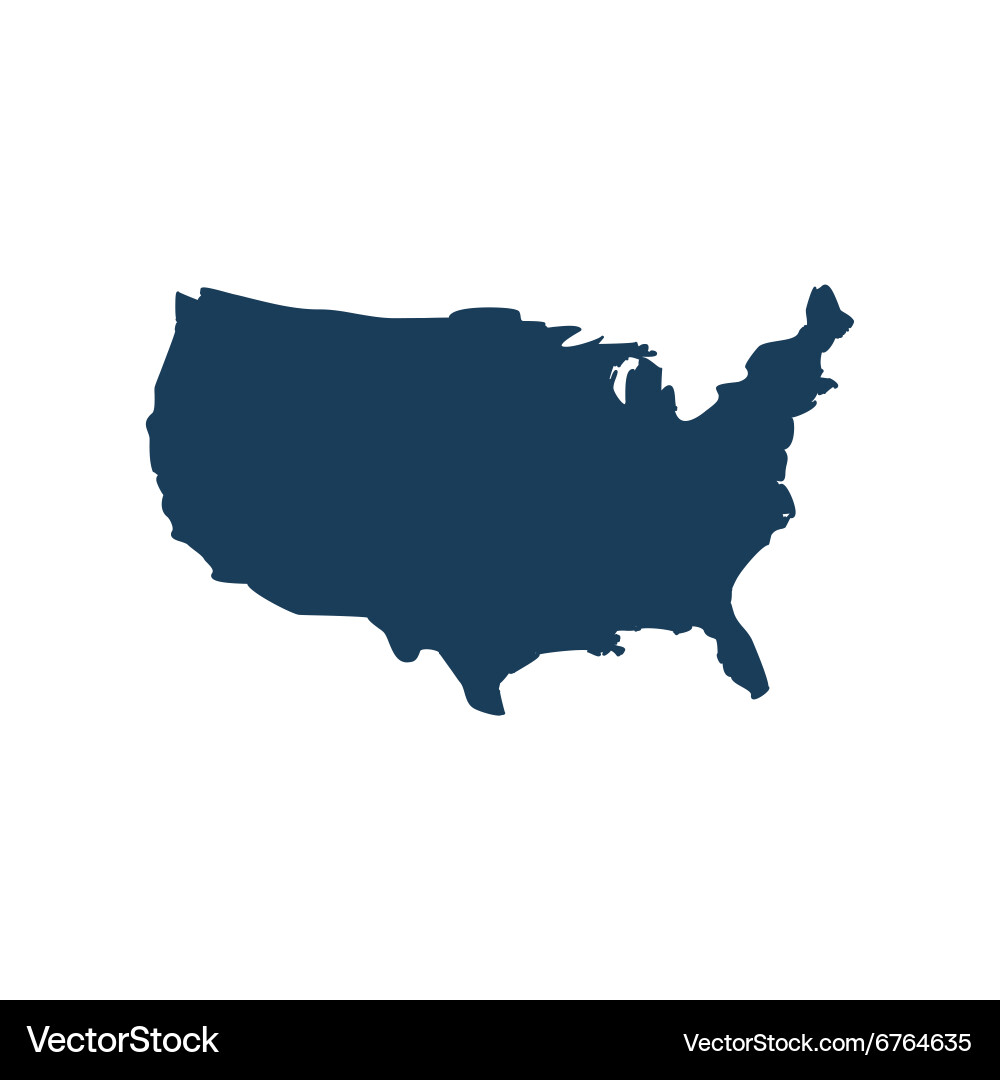 United States Map Icon Vector Image