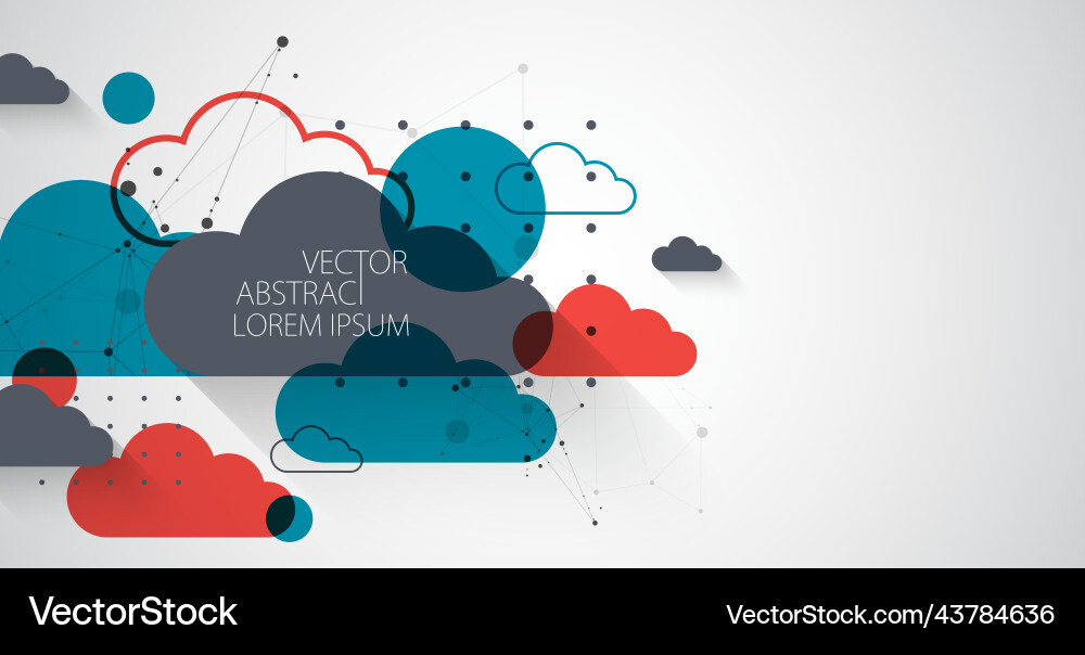 Abstract background with clouds technological Abstract background with clouds technological vector image