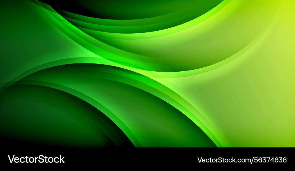 Abstract green background smooth curves create Abstract green background smooth curves create vector image
