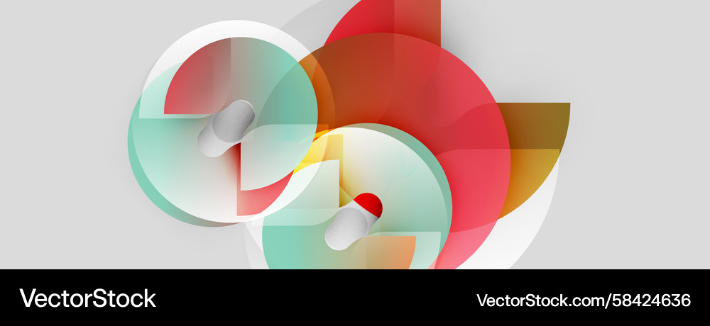 Abstract Overlapping Circles Vector Image