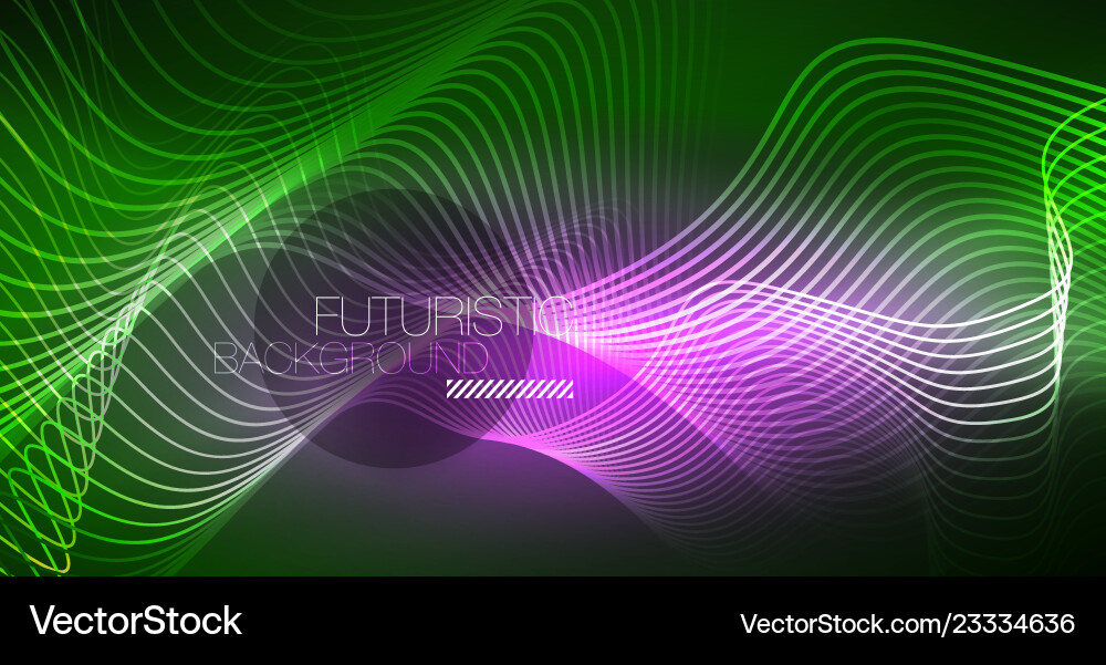Abstract shiny glowinng color wave design element Vector Image