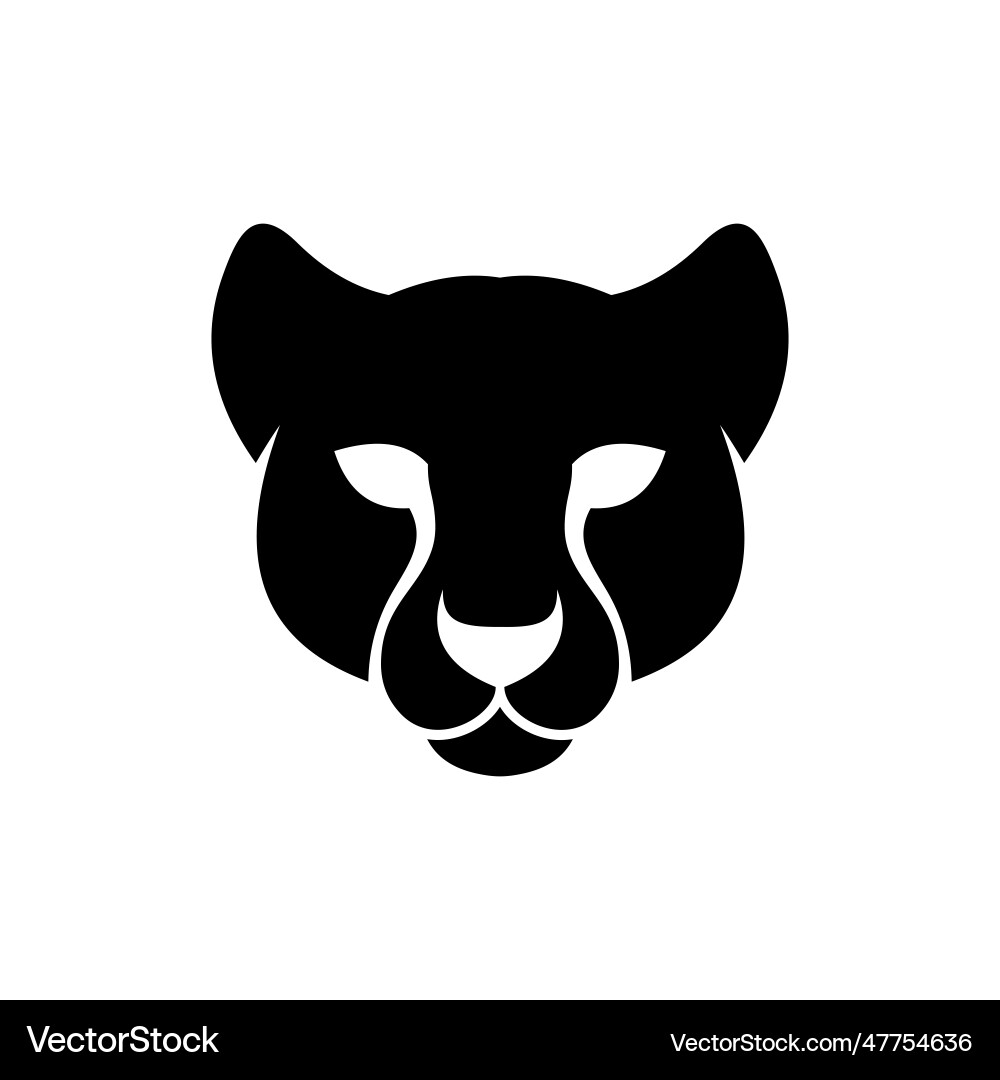 Cheetah Kopf flachen Stil Logo Cheetah Kopf flachen Stil Logo vektorbild