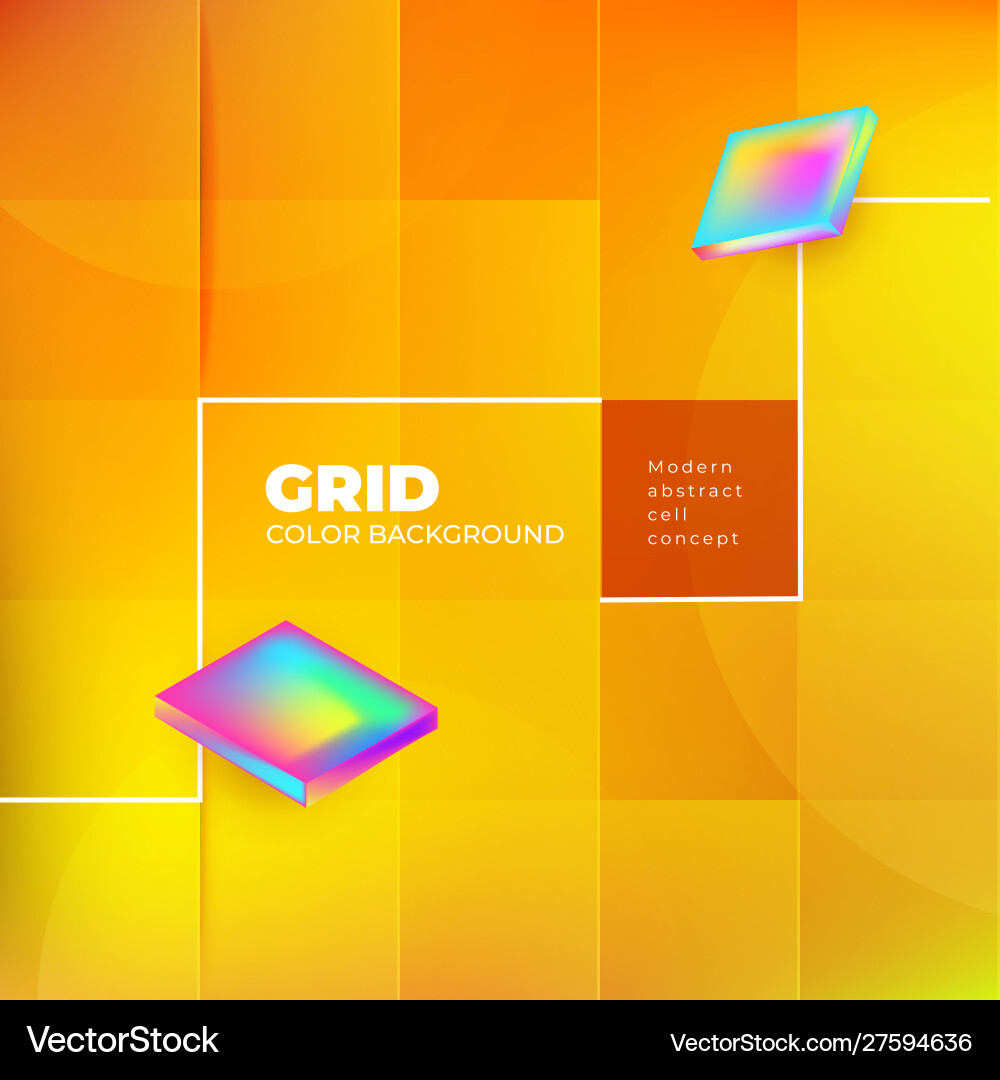 Color background design with square cells fluid Vector Image