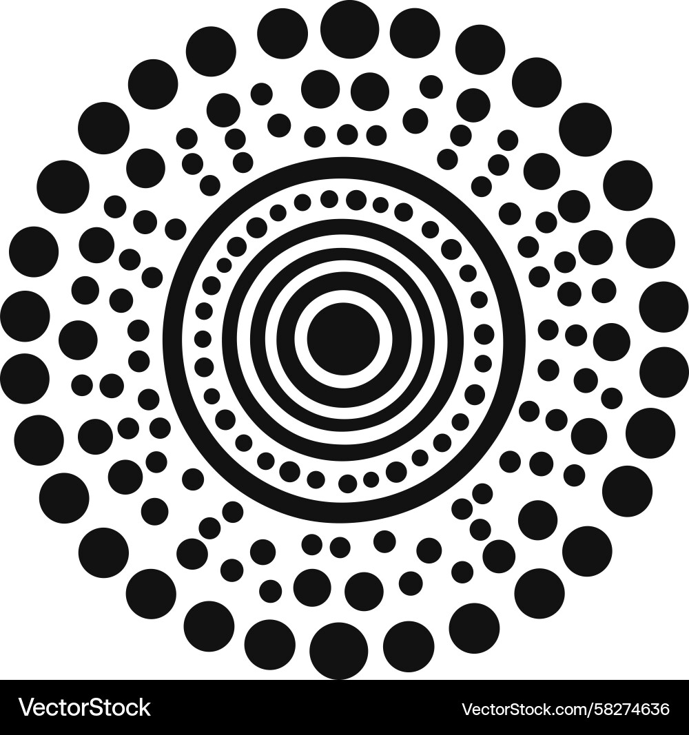 Concentric Circular Pattern Vector Image