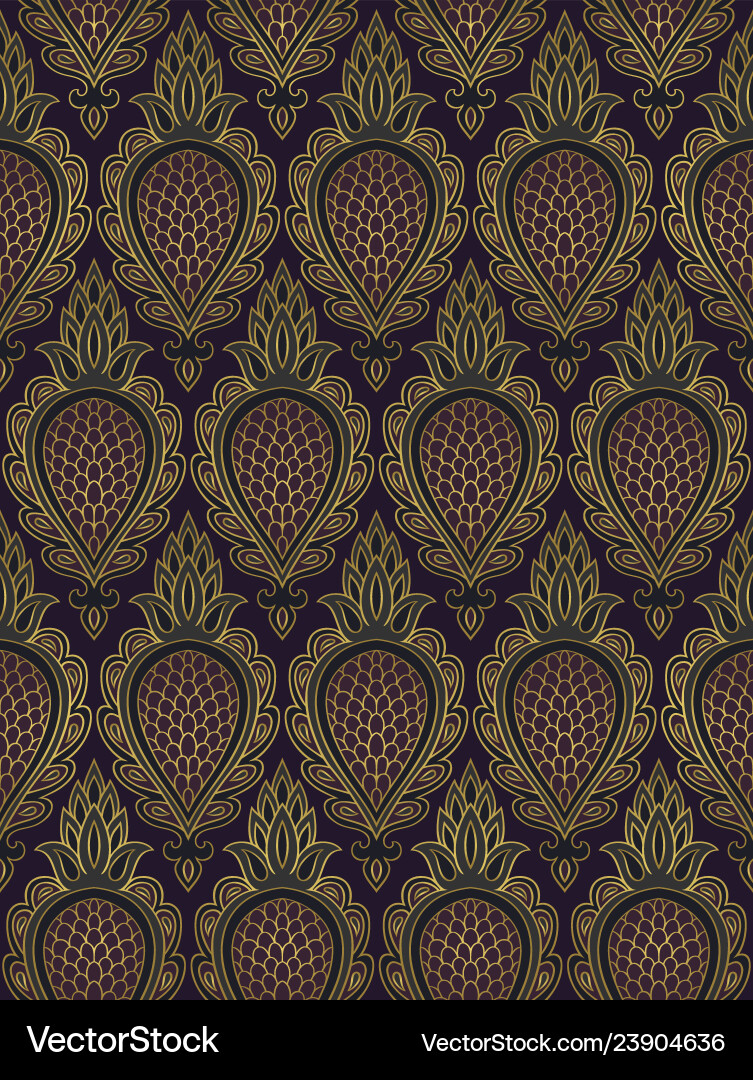 Dark pattern with abstract fruit Vector Image