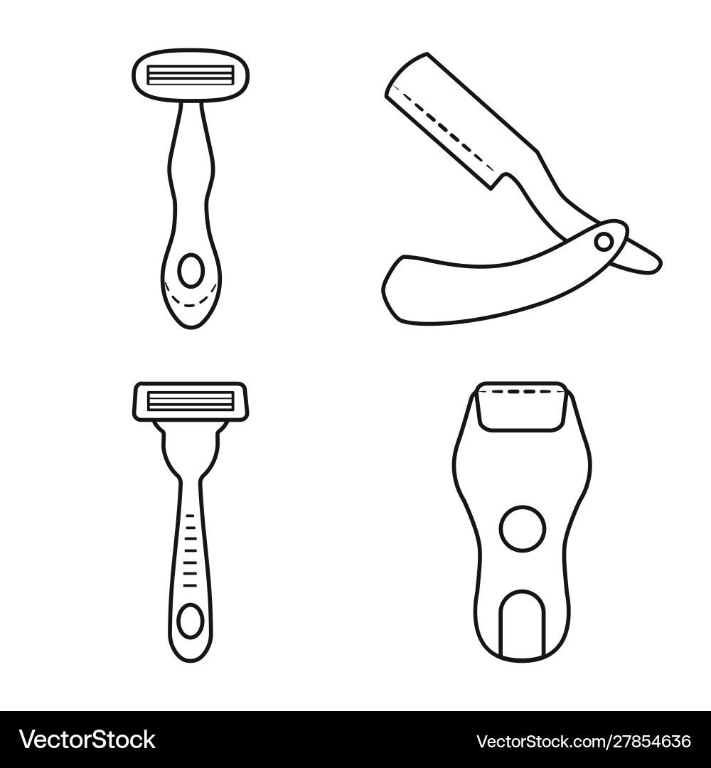 Isolated object shaving and hygiene icon set Vector Image