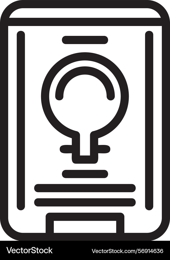 Lightbulb linear style icon design vector image