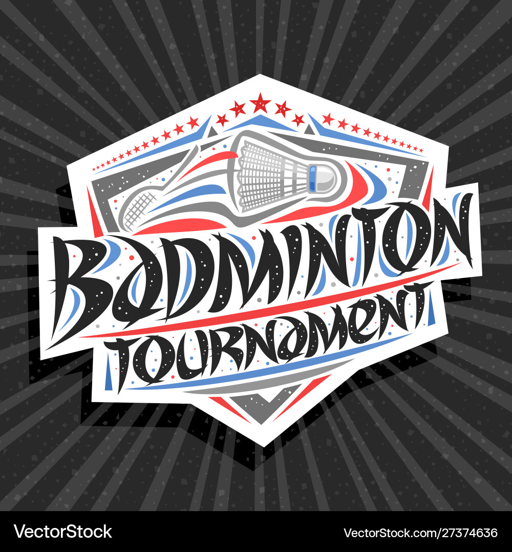 Logo für Badminton Turnier Logo für Badminton Turnier vektorbild