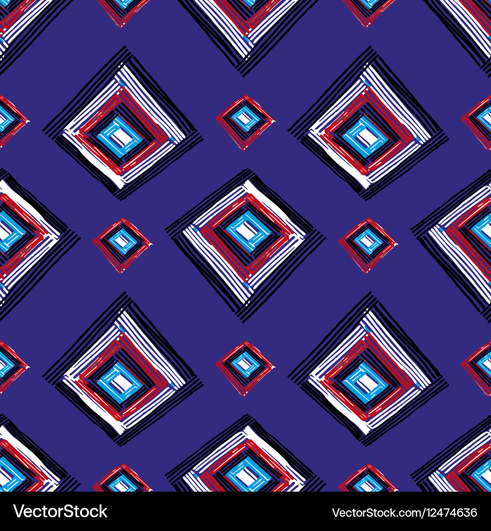 Rectangle mandala pattern vector image