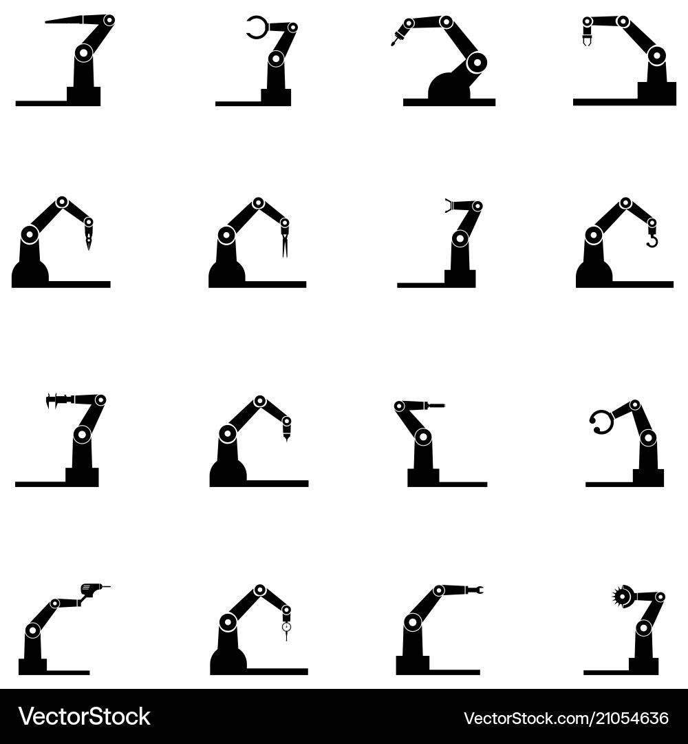 Robot icon set (21054636) – Royalty-Free Vector | VectorStock