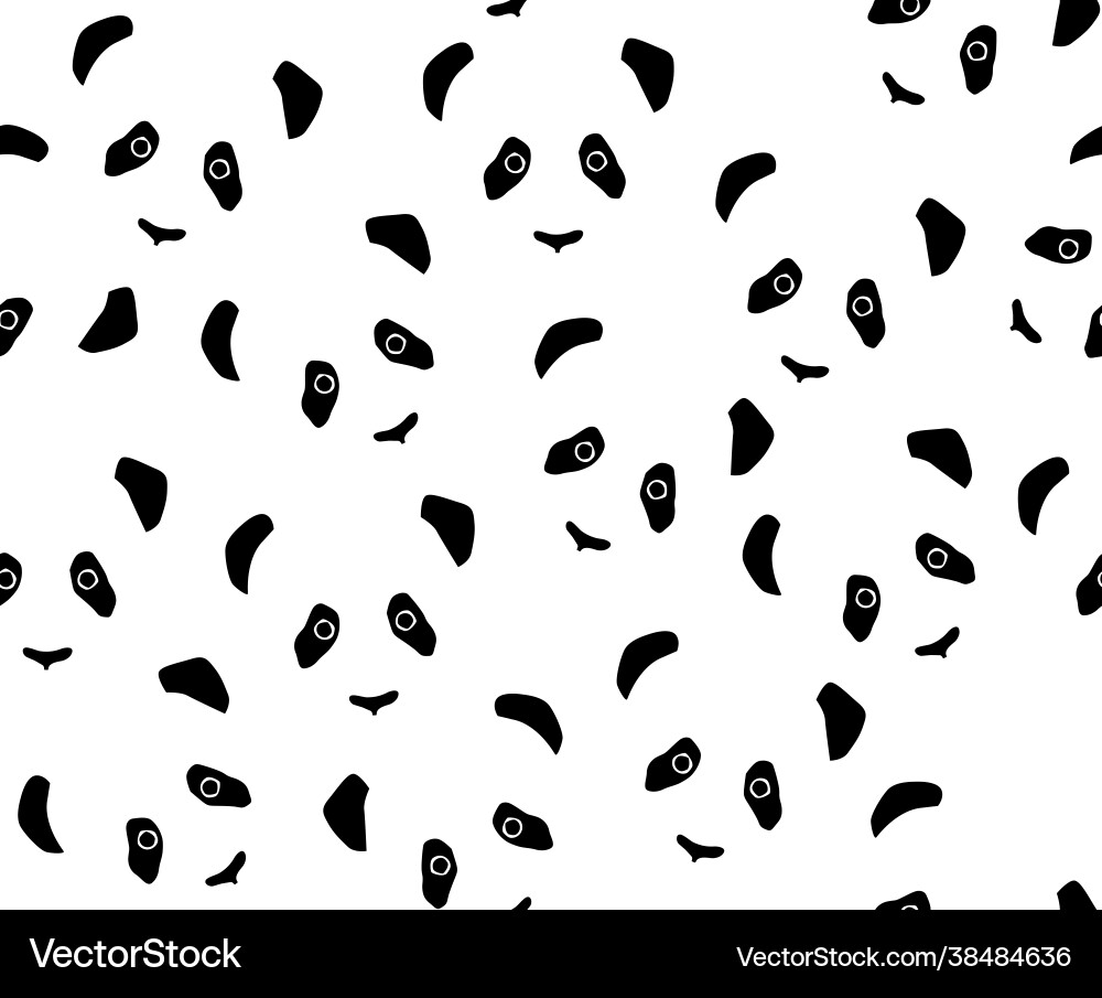 Seamless pandas print Vector Image