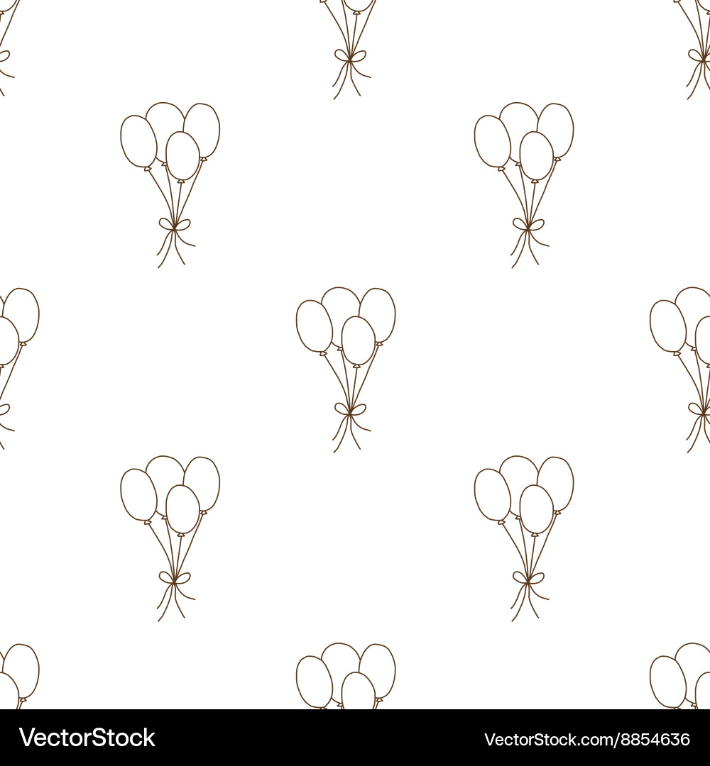Seamless pattern balloon Vector Image