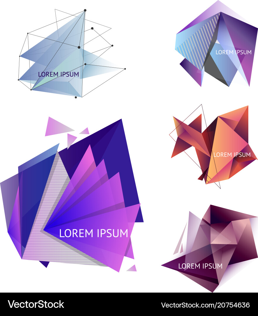 Set of abstract triangle Set of abstract triangle vector image