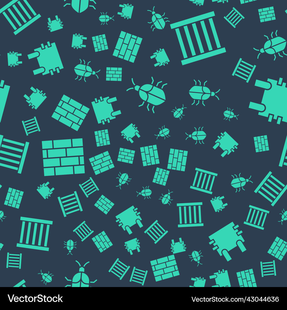 Set system bug concept prison window bricks Set system bug concept prison window bricks vector image