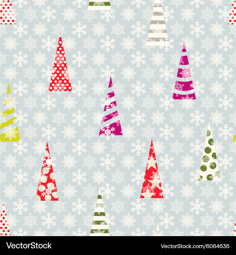 Snowflake Seamless Pattern Vector Image