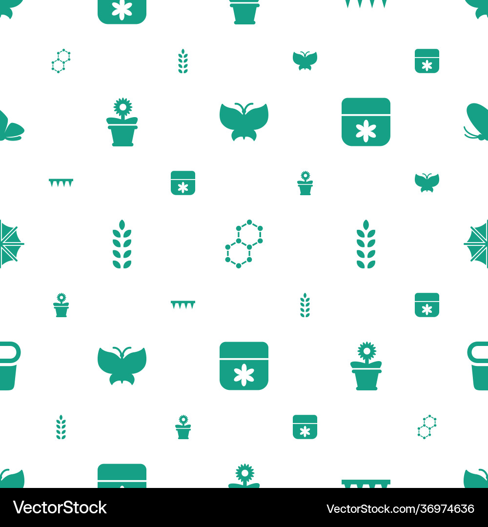 Spring icons pattern seamless white background Vector Image