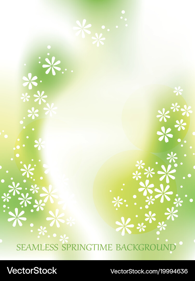 Springtime seamless background vector image
