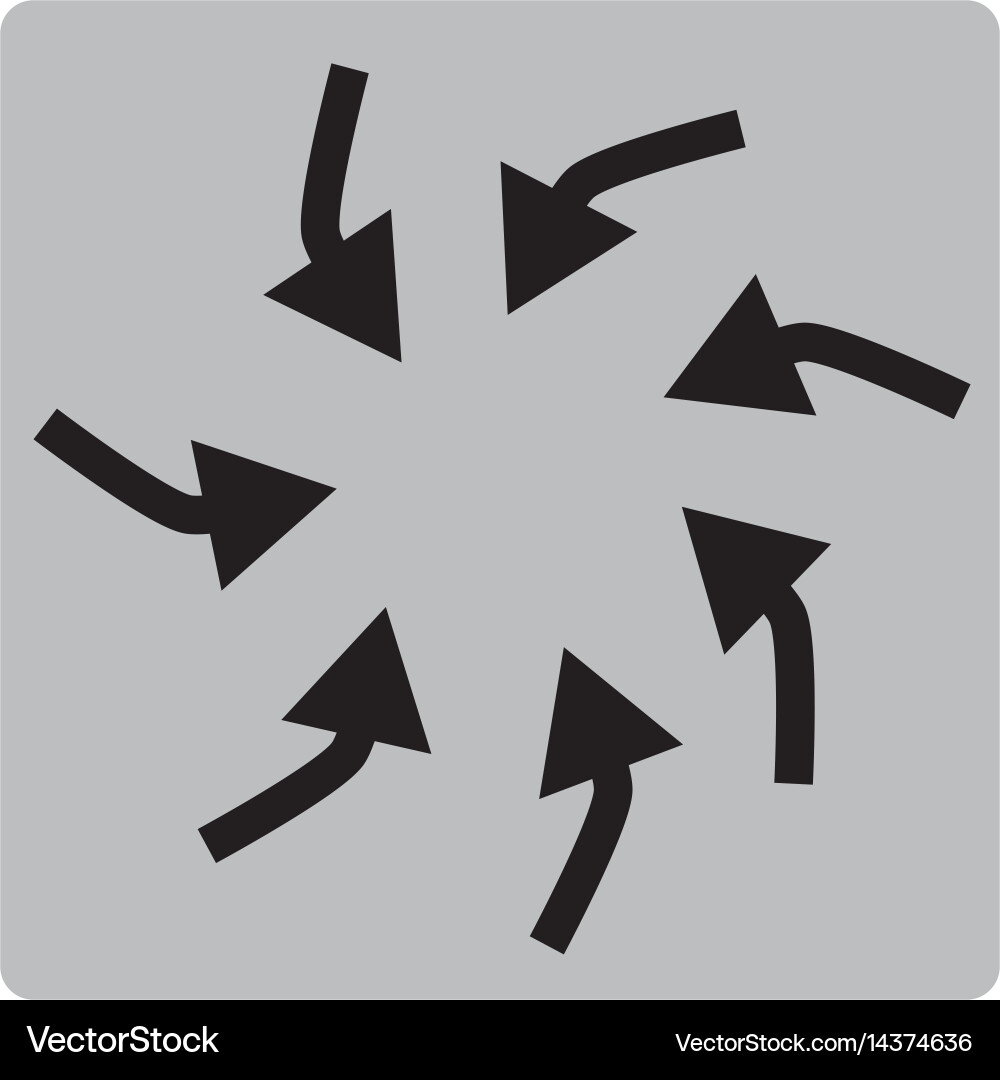 Swirl arrows interface toolbar button vector image