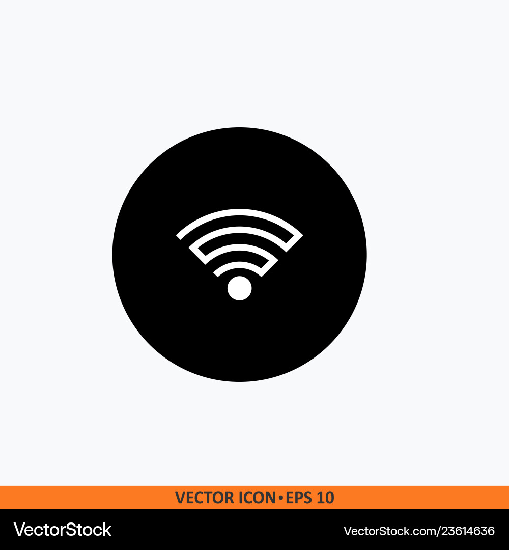 Wifi icon round button for your website Wifi icon round button for your website vector image