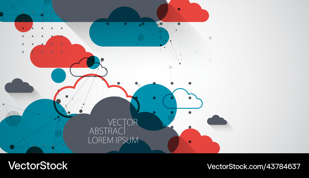 Abstract background with clouds technological Abstract background with clouds technological vector image