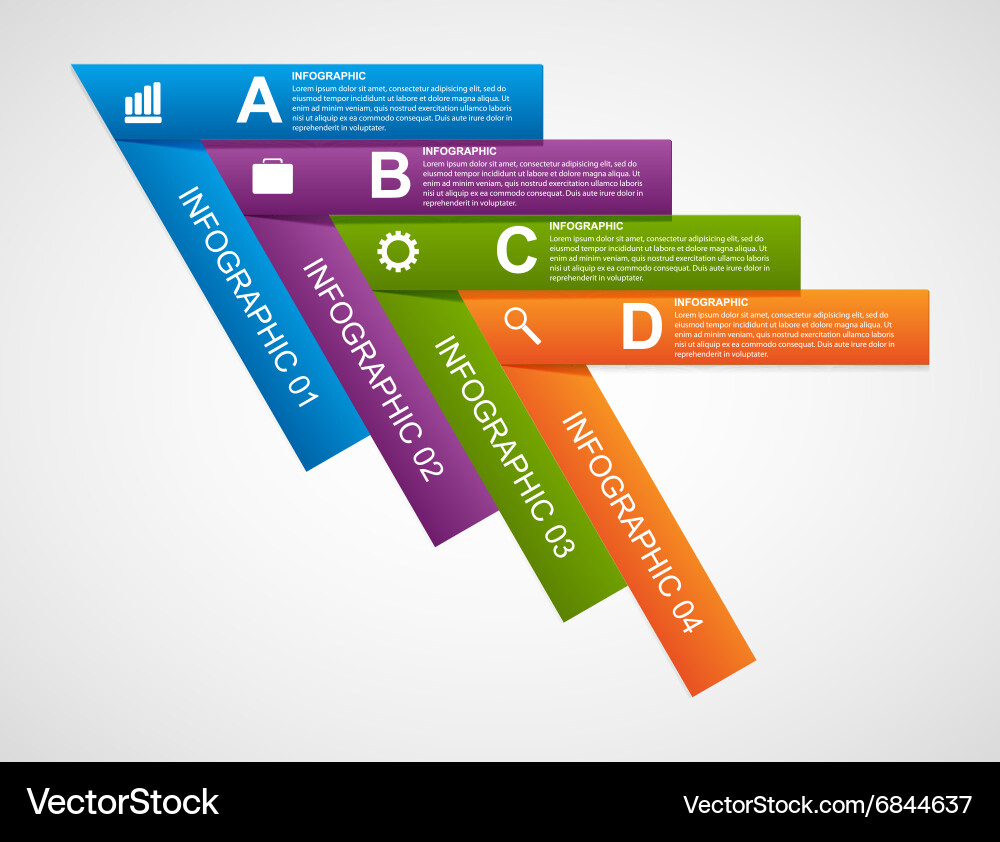 Abstract infographic design template in the form Vector Image