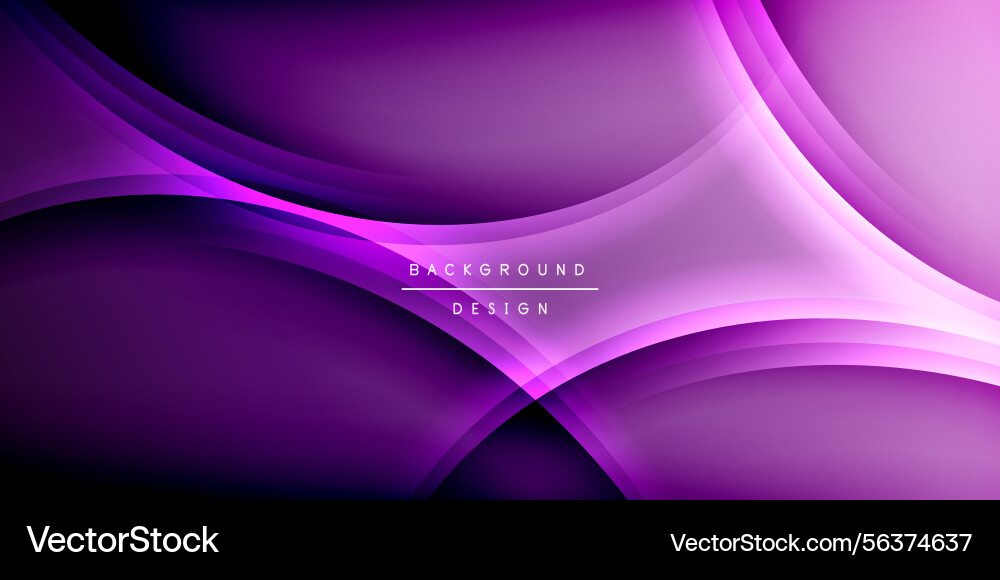 Abstract purple background smooth curves create Vector Image