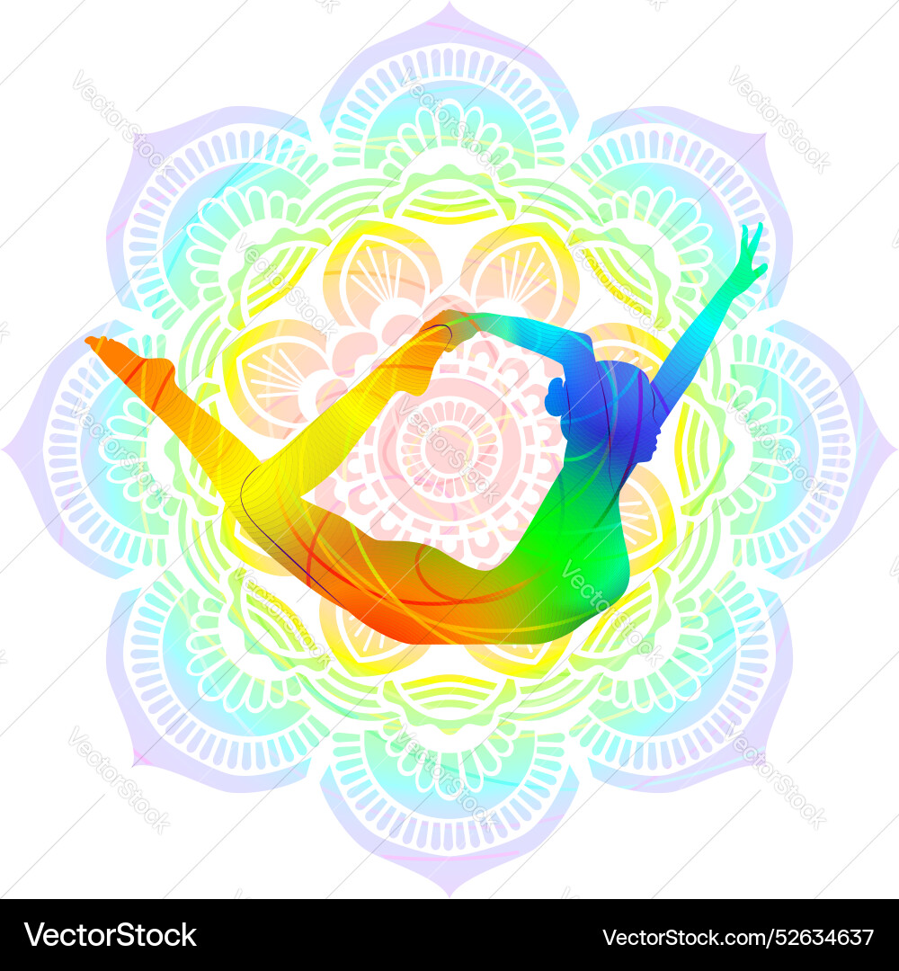 Ardha dhanurasana oder kamalasana Yoga posieren mandala Ardha dhanurasana oder kamalasana Yoga posieren mandala vektorbild