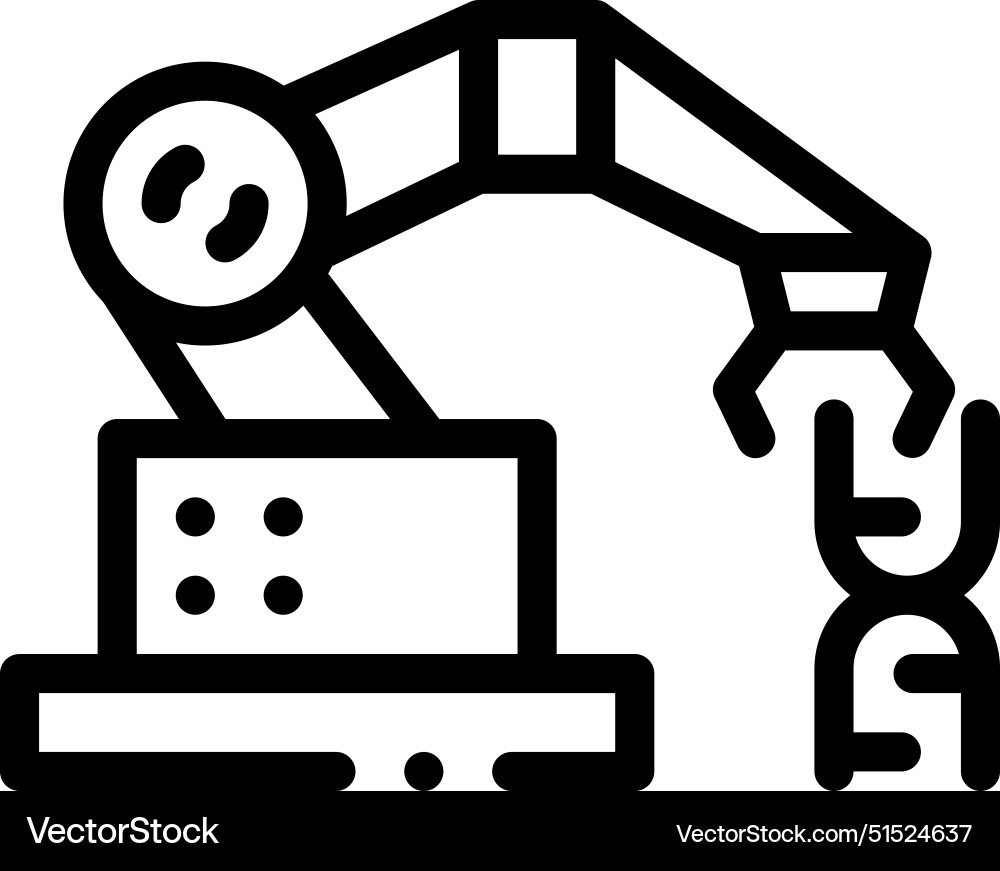 Bioengineering icon thin linear style design Bioengineering icon thin linear style design vector image