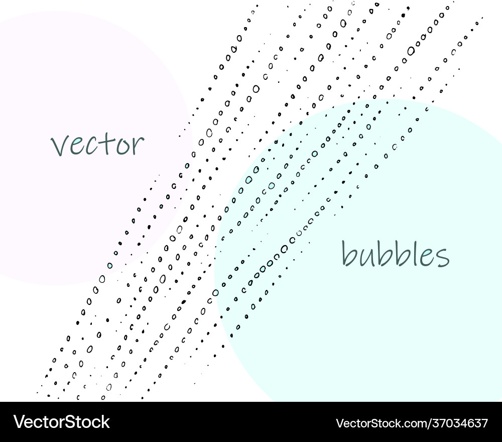 Black and white bubbles blobs drops sketch Vector Image