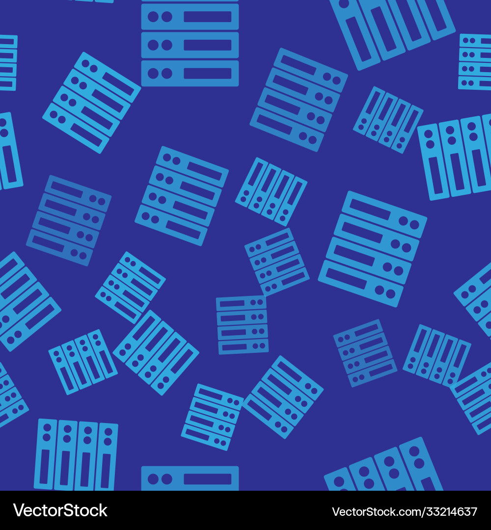 Blue server data web hosting icon isolated Vector Image