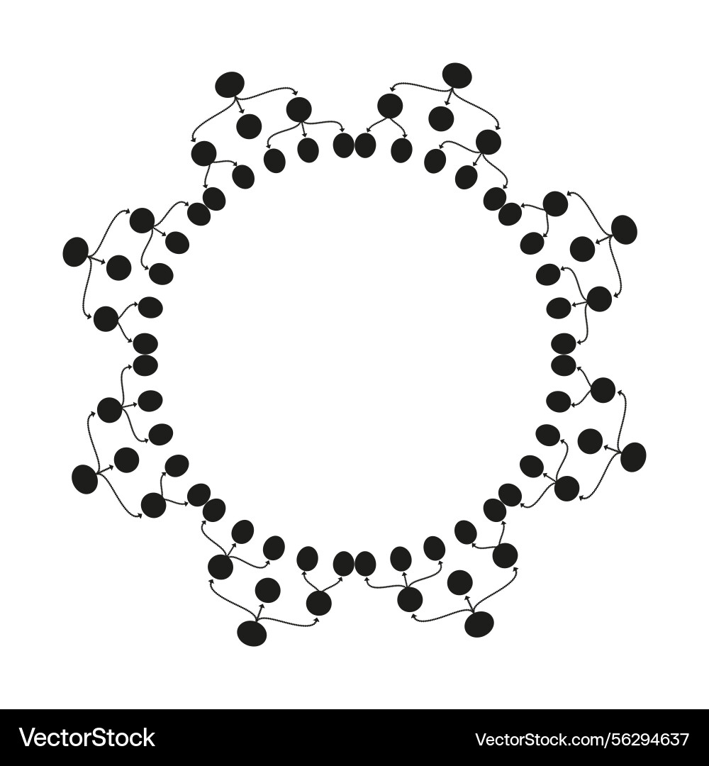 Circular connection diagram flow node pattern Circular connection diagram flow node pattern vector image