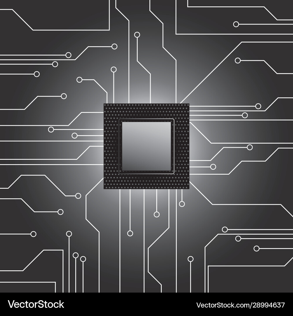 Cpu Mikroprozessor Mikrochip Leiterplatte Cpu Mikroprozessor Mikrochip Leiterplatte vektorbild