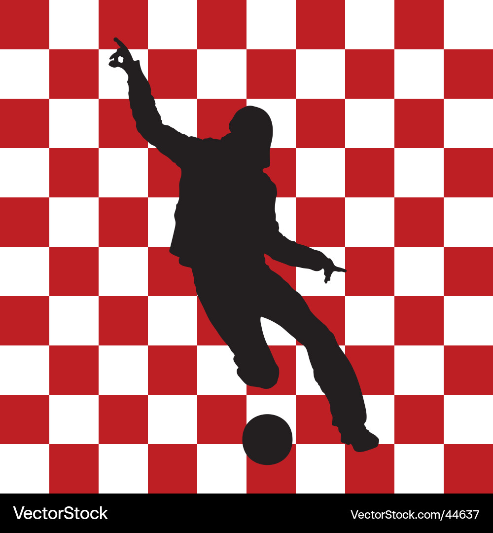 Croatia Flag Football Vector Image
