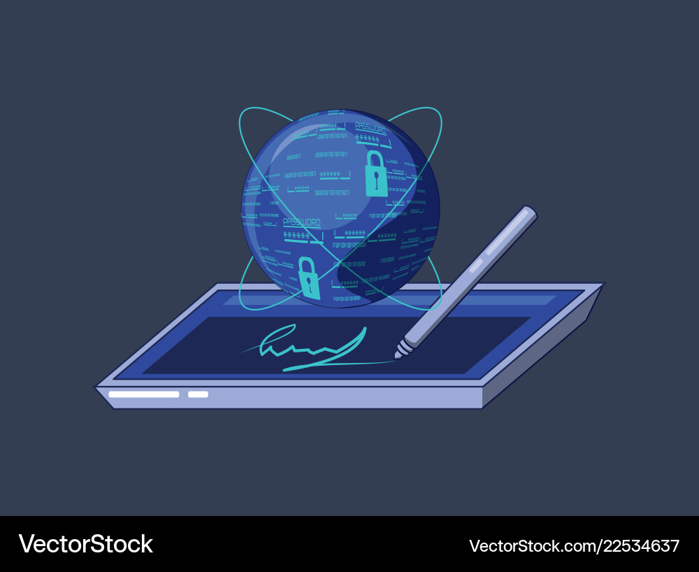 Data security with smartphone Data security with smartphone vector image