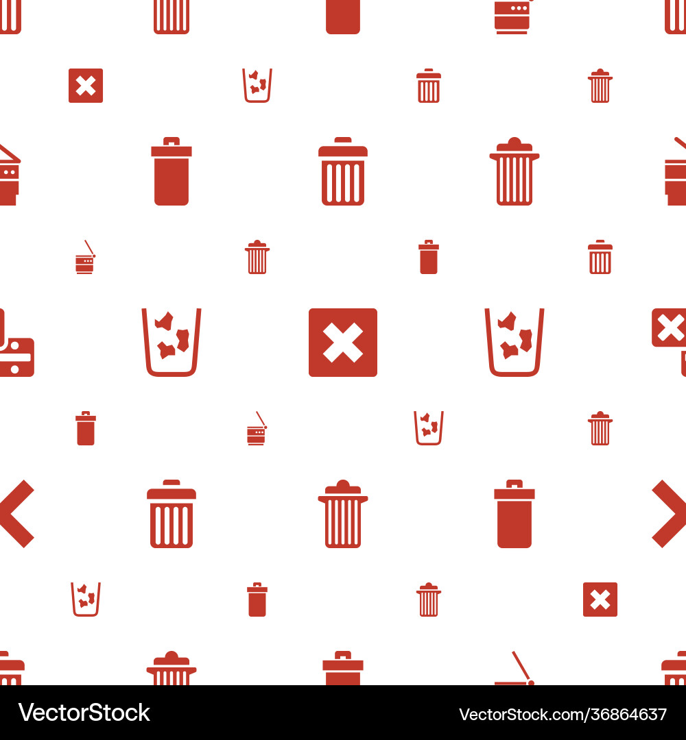 Delete icons pattern seamless white background Vector Image