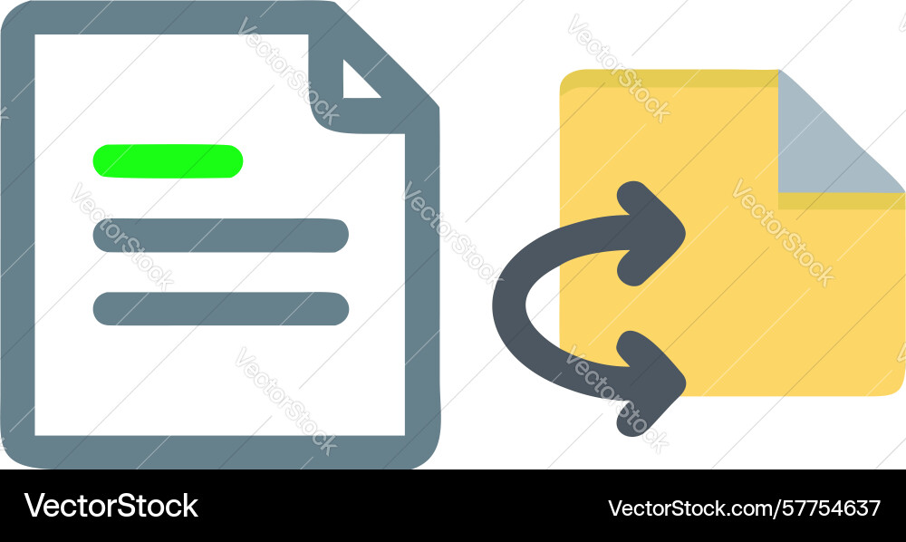 Document transfer sync for data sharing and vector image