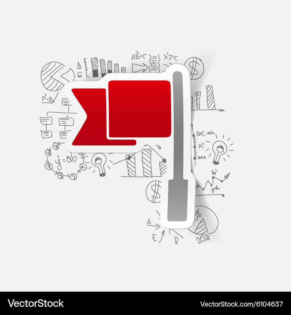 Drawing business formulas flag Vector Image