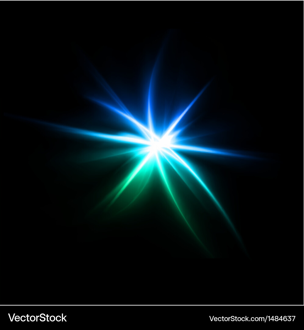 Dynamic Lens Flare Background Vector Image