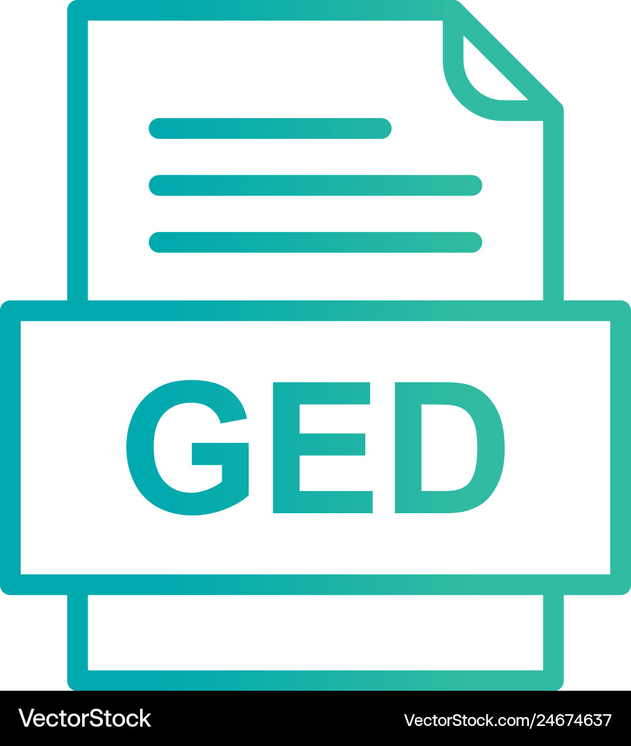 Ged file document icon Vector Image