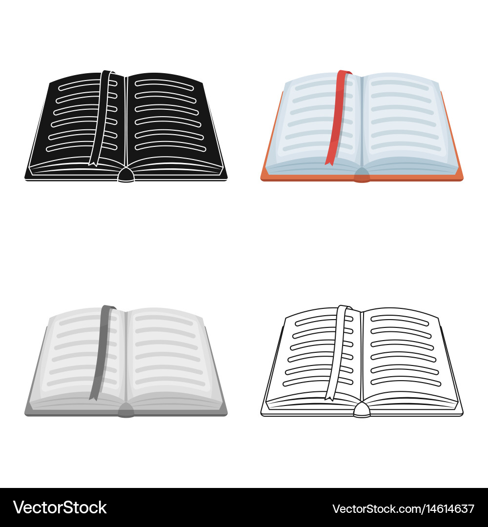 Opened notepad with pencil and pen in top view vector image