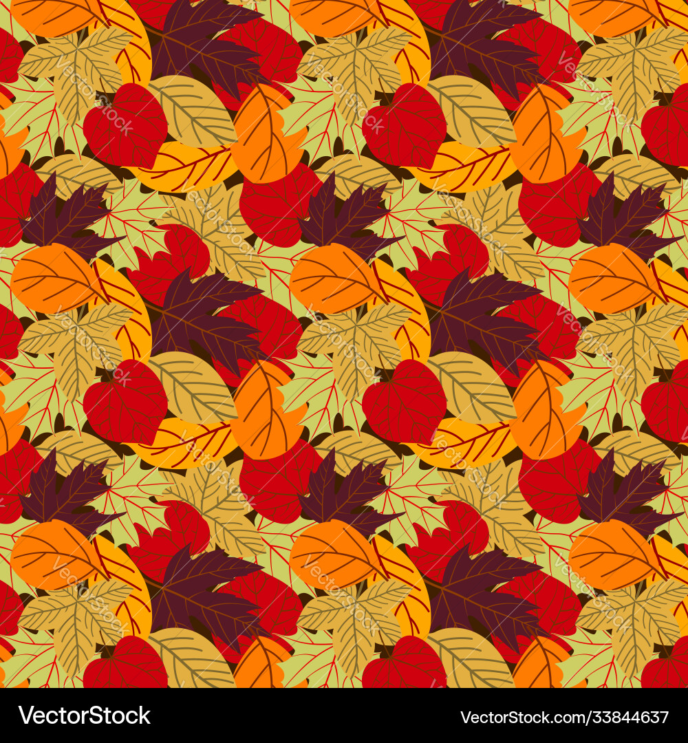 Seamless autumn pattern background Seamless autumn pattern background Vector Image