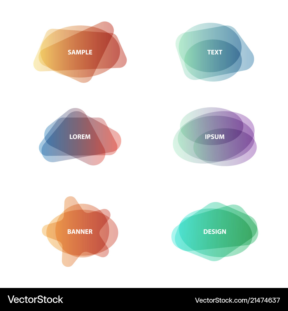 Set of pale colors different shapes abstract Set of pale colors different shapes abstract vector image