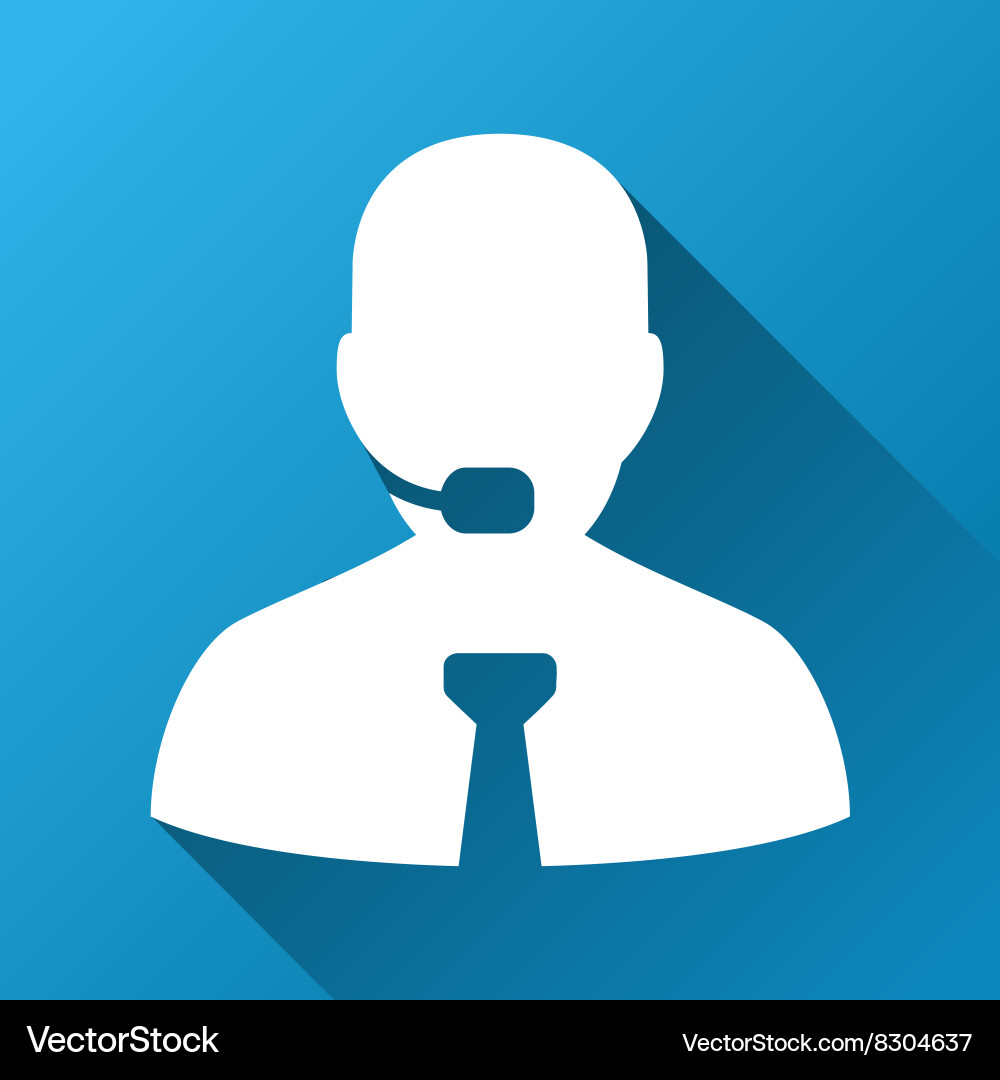 Support operator gradient square icon vector image