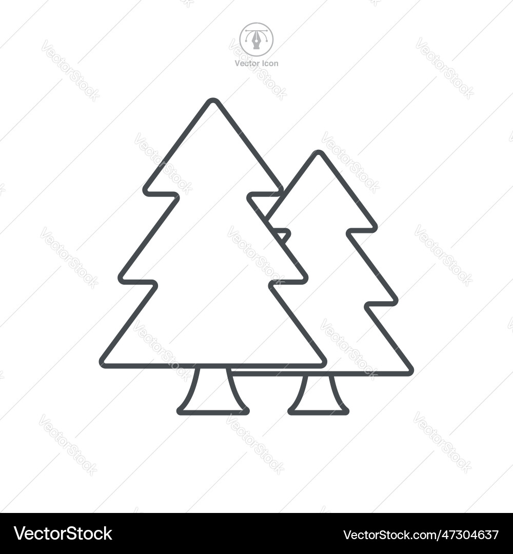 Tree icon symbol template for graphic and web Tree icon symbol template for graphic and web Vector Image