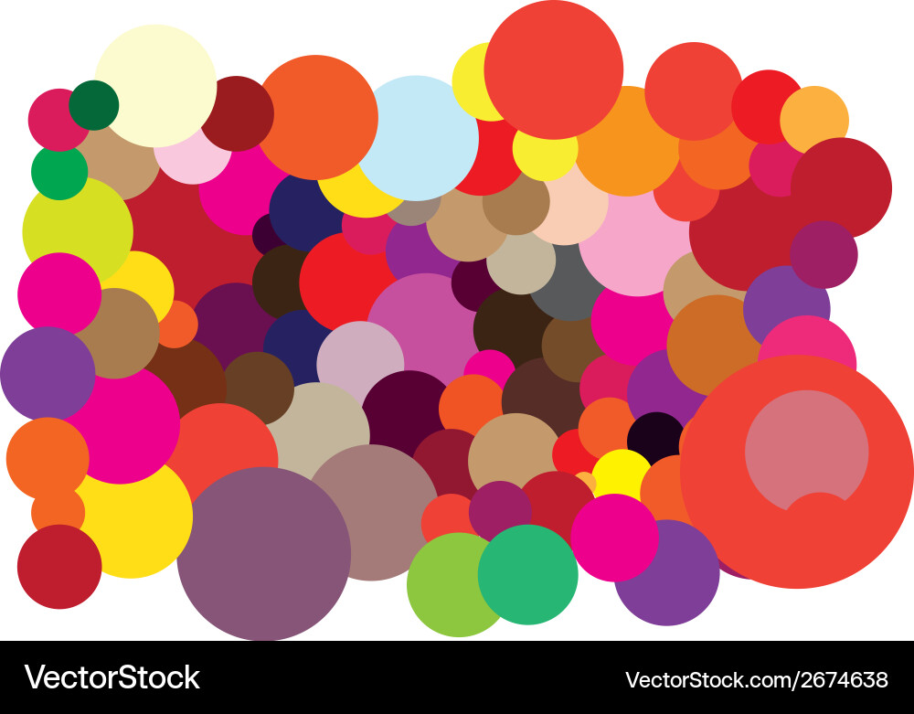 Abstract color circles background Vector Image