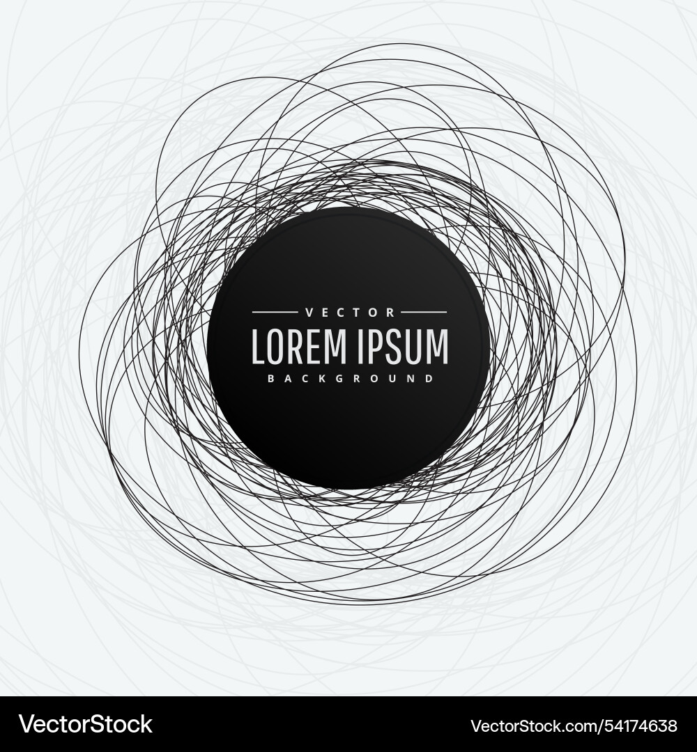 Abstract scribbled frame vector image