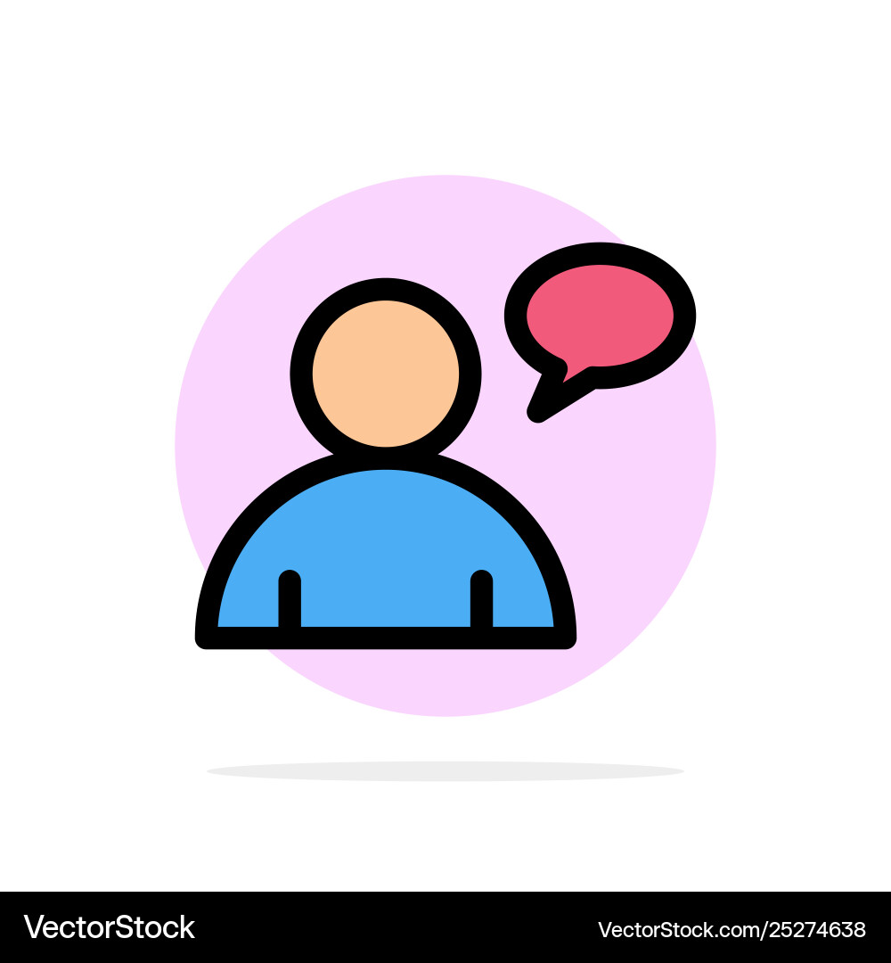 Basic chatting user abstract circle background Vector Image