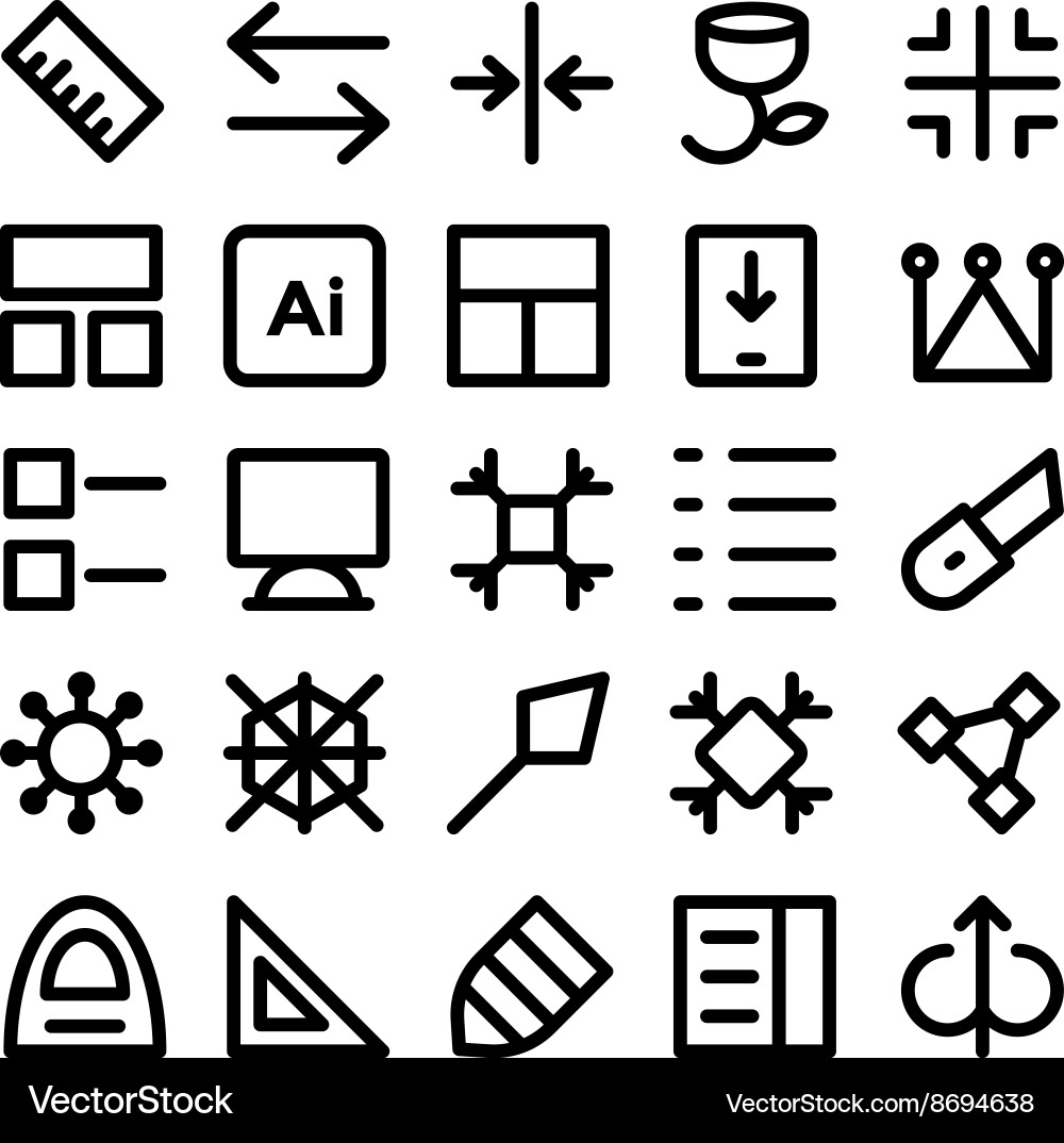 Design and development icons 9 Vector Image