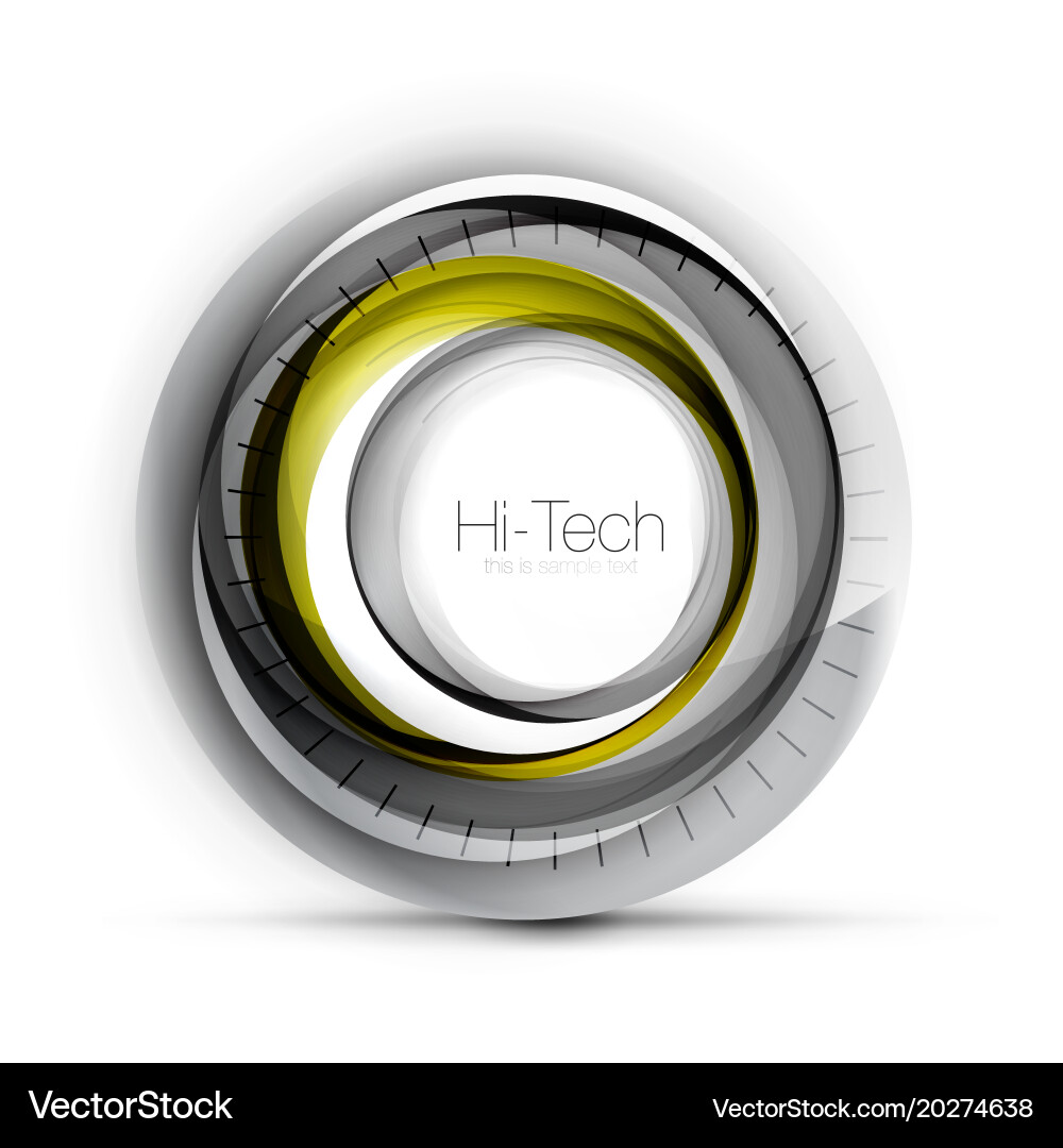 Digital techno sphere web banner button or icon vector image